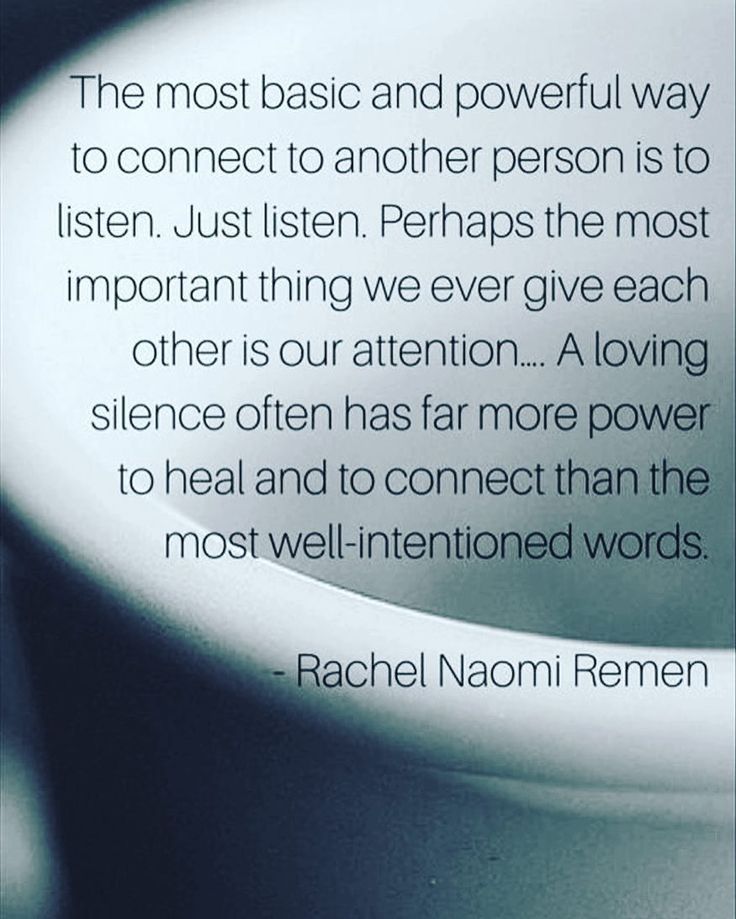 The art of listening and why its so important.